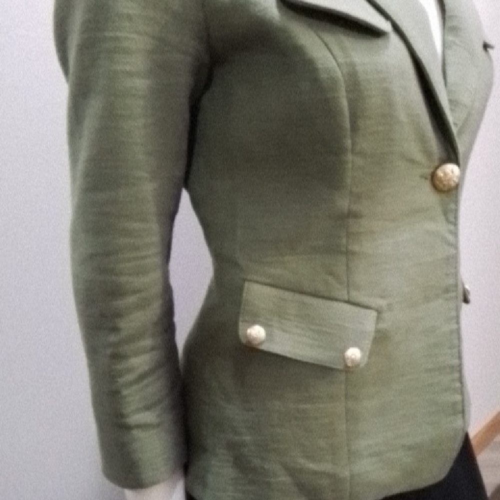*copy* Princess Kate loves Smythe! Green, lined, linen/cotton blazer, size 8. - Picture 5 of 10